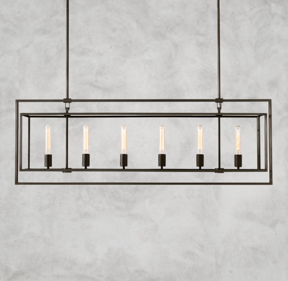 Beckman Rectangular Chandelier 54", 72"